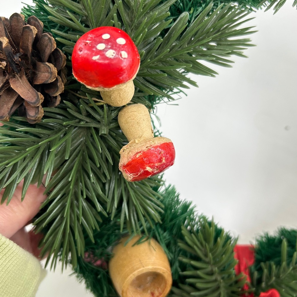 Vintage Swedish Mid Center Mushroom Table Candle Wreath Center Piece - Picture 6 of 13